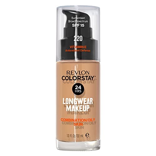Image of Revlon Colorstay Liquid Foundation Makeup for Combination/Oily Skin SPF 15, Longwear Medium-Full Coverage with Matte Finish, Natural Beige ((220), 30 ml