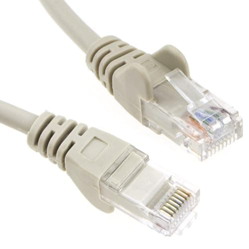 Image of kenable Grey Network Ethernet Cable Cat5e UTP Patch Lead RJ45 CCA 26AWG for Router PC Laptop Gaming Console 50m