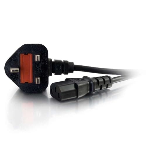 Image of C2G 5 Metre UK Power Cable IEC320C13 to BS1363 15 Foot Kettle Lead Power Cord 88516, Black