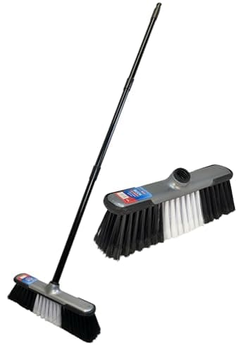 Image of Soft Bristle Broom with 1.2M Long Handle – Indoor Sweeping Brush for Tile, Wood, Laminate Floors – Lightweight Broom for Home, Kitchen,Patio, Garden and Office Cleaning (Pack of 1) - By Best House