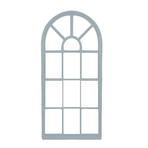 Image of VFM - Arched Garden Mirror Mirror for Gardens Distressed for Walls Indoor & Outdoor Mirror, Durable & Elegant Panelled Mirror - 34. 5cm 69. 5 X 2. 5cm Grey