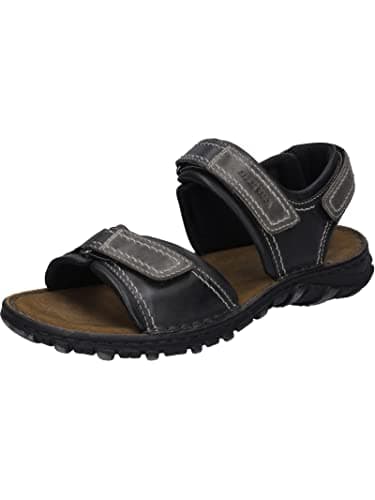 Image of Josef Seibel Schuhfabrik GmbH Canim Sandals Men Black Schwarz (Schwarz/Grey/Schwarz 689) Size: 8 (42 EU)