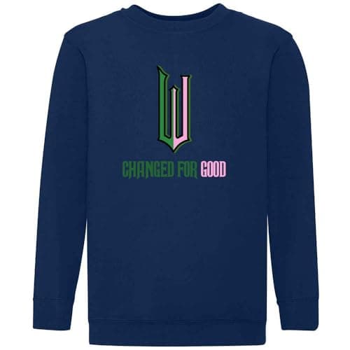Image of Expert Workwear Changed for Good Sweatshirt Movie Musical Inspired W Logo Fan Gift Navy