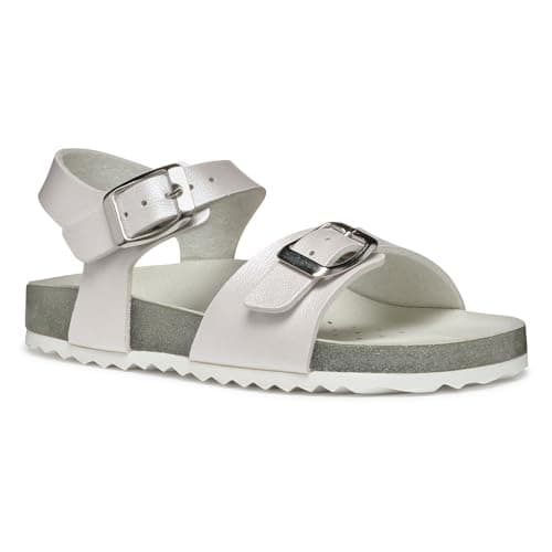 Image of Geox J Adriel Girl I Sandal, White/Silver, 5 UK Child