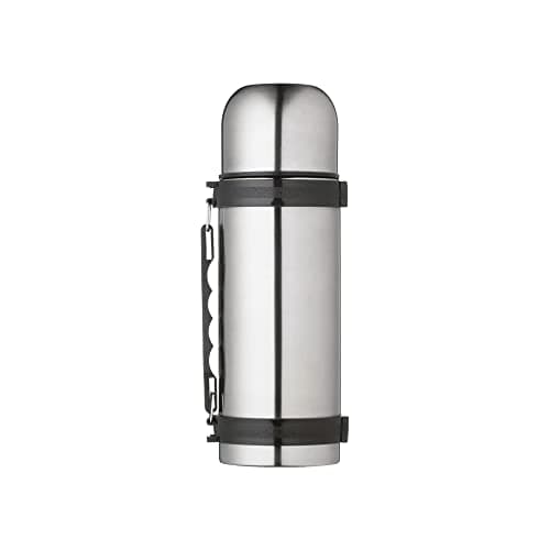Image of MasterClass Vacuum Flask with Handle, Stainless Steel, for Hot and Cold Drinks, 1 Litre (1.75 Pints), Silver