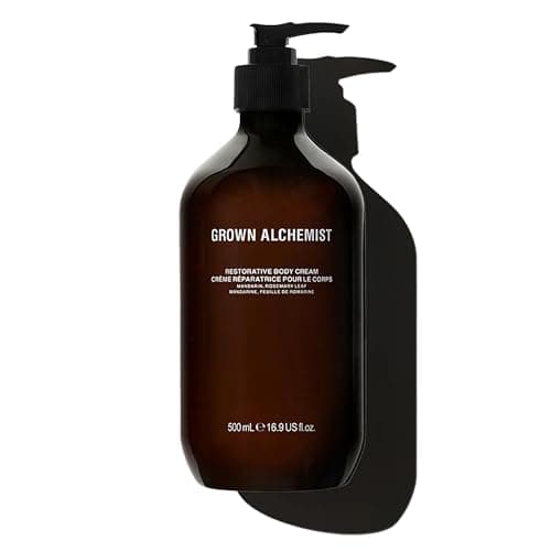 Image of Grown Alchemist Restorative Body Cream - Mandarin, Rosemary Leaf, Bioactive Natural Body Skin Care - Deeply Hydrating Moisturiser, Sooth Dry Skin, Firming, Tightening Lotion - 500 ml Pump