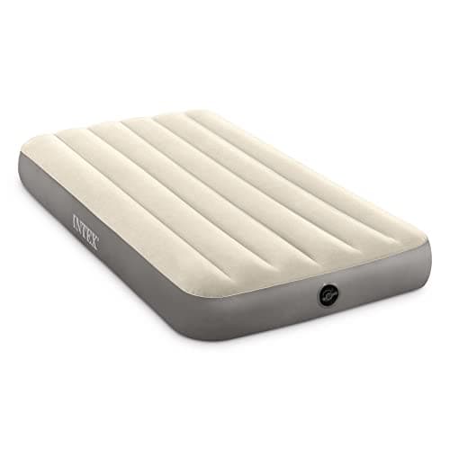 Image of Intex 64101E Dura-Beam Standard Single-High Air Mattress: Fiber-Tech – Twin Size – 10in Bed Height – 300lb Weight Capacity – Pump Sold Separately