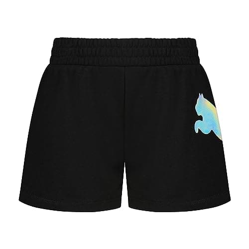 Image of PUMA Girls' Active Short, Black Iridescent, X-Large