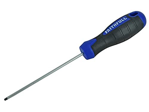 Image of Faithfull Soft Grip Flared Slotted Screwdriver 75mm x 4mm Multi Colour