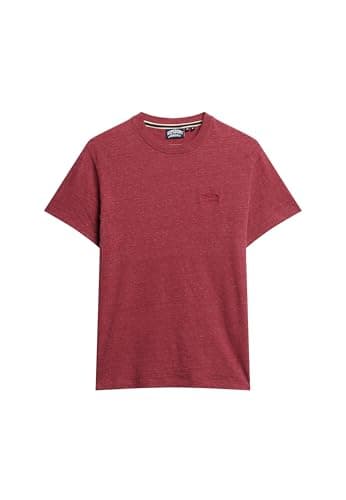Image of Superdry Men's Vintage Logo Emb Tee T-Shirt, Berry Red Marl, XXL
