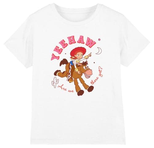 Image of Disney Toy Story Jessie Yeehaw Bullseye Girls T Shirt, White, 7-8 Years