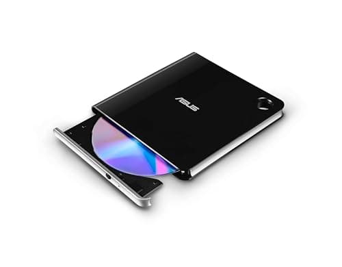 Image of ASUS SBW-06D5H-U external 6X Blu-ray writer, USB 3.1 Gen 1, USB Type C + Type A cable, Mac Compatible, M-DISC support, Disc Encryption, NERO Backitup, E-Media