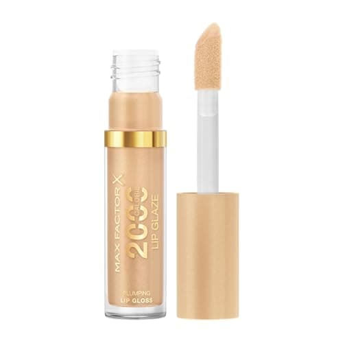 Image of Max Factor 2000 Calorie Lip Glaze Honey Crème, Full Shine Lip Gloss, Nourishing with Hyaluronic Acid & Squalane, Instant Plump, Non-Sticky, Vanilla-Milk Scent, Fuller Looking Lips