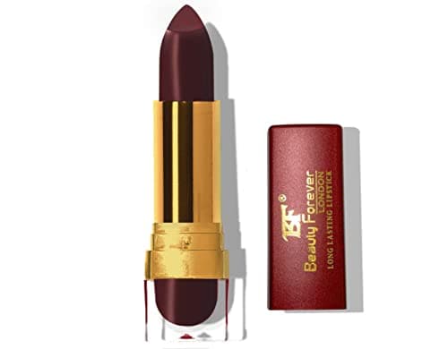 Image of Beauty Forever Long Lasting Cream Lipstick, Glossy & Moisturising Lip Formula, Vitamin C & E Enriched, Hydrating Feature, High Impact Lip Colour, Available In 24 Shades (Burgundy (LL120))