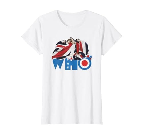 Image of Official The Who Flag T-Shirt, Women, White, 3X-Large