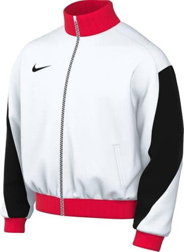 Image of NIKE FD7579-100 Dri-FIT Strike 24 Track Jacket K Jacket Men's WHITE/BLACK/BRIGHT CRIMSON/BLACK Size S