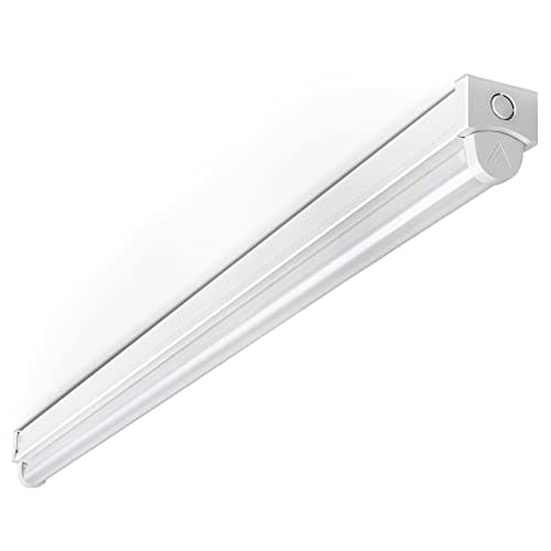 Image of Bright Source 6ft 60w Integrated Emergency LED Twin Batten, 7870lm, 3CCT Switchable 3000K 4000K 6000K, Replaces 2x70w Fluorescent, Steel & Polycarbonate, Easy Installation, for Garage, Shed, Offices