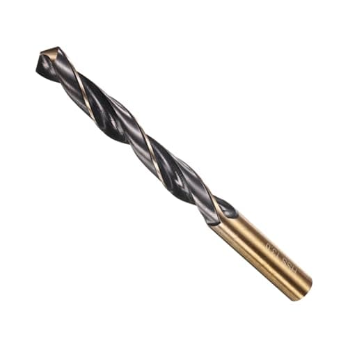 Image of METALLIXITY Drill Bit (13mm) 1Pcs, 4341 High-Speed Steel Straight Shank 118° Black and Gold Finish for Copper Aluminum Wood Plastic Medium Hard Metal