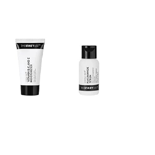 Image of The INKEY List Vitamin B, C and E Lightweight Daily Face Moisturiser to Keep Skin Healthy 50ml & 10% Niacinamide Serum to Control Excess Oil and Redness 30ml