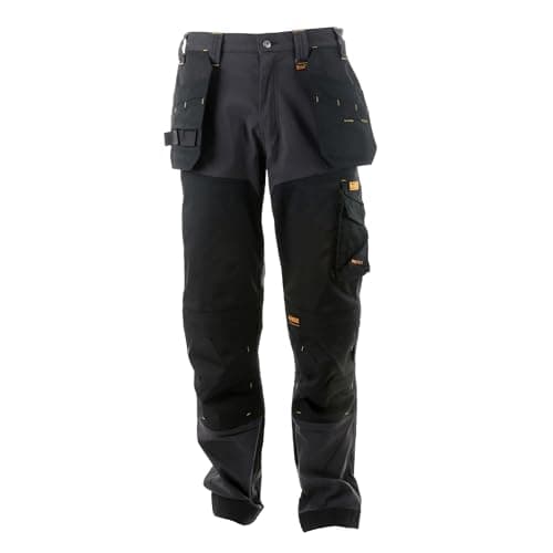 Image of DEWALT Men's Memphis Pro-Stretch, Regular Fit, Holster Pocket, Work Pants, Grey/Black, 38W x 33L
