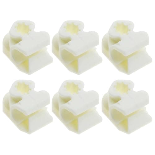 Image of Tiardey Pack of 6 Car Brake Hose Clips – Plastic Fixed Clamp Holders for Brake Tubes, Reliable Fasteners for Vehicle Replacement Parts, White Brake Line Support