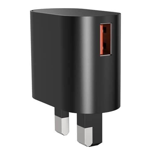 Image of Generic 18W Fast Charge USB Plug UK 3 Pin Mains Charger, 5V/3A, Compatible with Mobiles, Phones, Monitors, Laptops