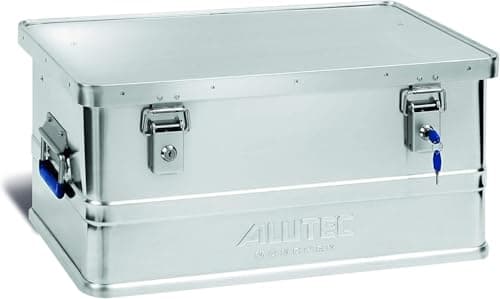 Image of ALUTEC MÜNCHEN 2011048 Classic Aluminium Box with Cylinder Lock 580 x 380 x 275 mm Silver