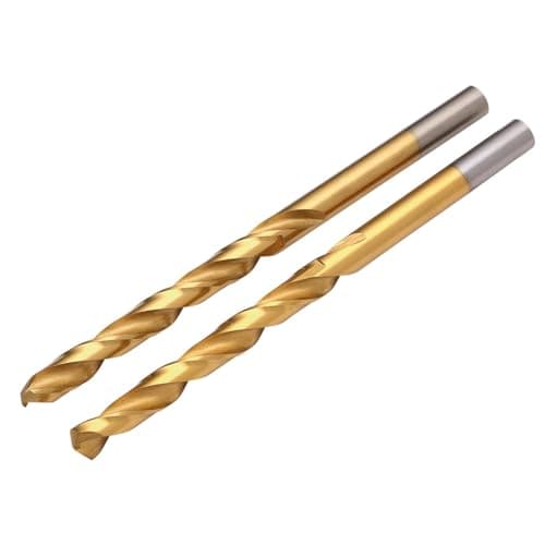 Image of Draper 2pcs HSS Titanium Nitride Coated Drill Bit, 5.0mm x 86mm - 08867 - for Steel, Non-Ferrous Metals, Wood and Hard Plastic