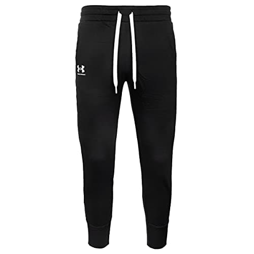 Image of Under Armour Rival Fleece Joggers Trousers, Women Black, Black / White / White (001), MD