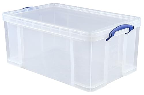 Image of Really Useful Box 64 Litre Transparent Home Shelving Storage Kitchen Home New Durable 710mm x 440mm x 310mm