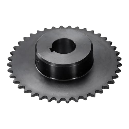 Image of sourcing map #35 Chain Roller Sprocket B Type, 1" Bore 40 Tooth Single Strand Chain Sprocket, Carbon Steel, Keyway with Set Screws