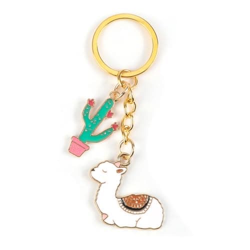 Image of MUCOOS Personalized Keychains, Cactus Keychain Accessories, Alpaca Keychains, Cute Keyrings,Small Gifts for Women,Personalised Keyrings,Key Chains for Women,Friend Gifts for Women