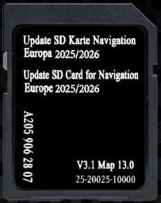 Image of SD Card Map GPS Navigation Europe 2025/2026 v13 - A2059062807 Compatible with Mercedes Garmin Map Pilot NTG5.5