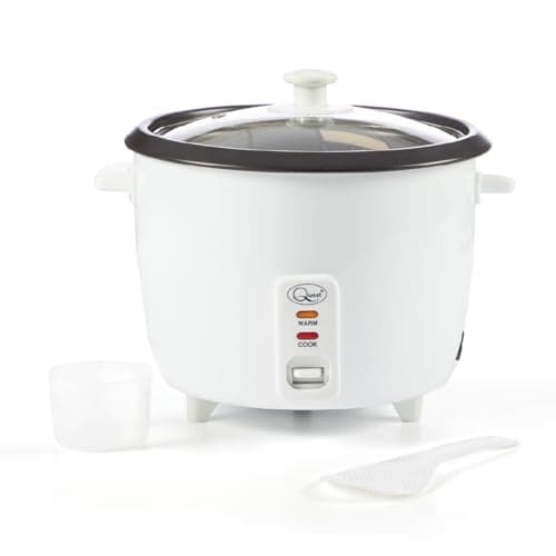 Image of Quest 2.5 Litre Rice Cooker/Up To 12 Servings/Food Warmer Function/Non-Stick Inner Pot/Clear Viewing Lid/With Spoon & Measuring Cup / 900W (35450)
