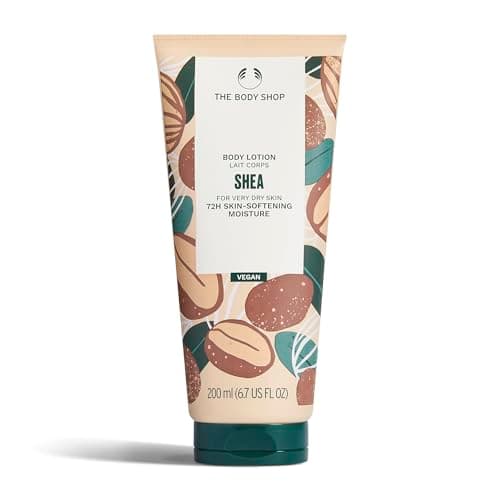 Image of The Body Shop Shea Body Lotion (1x 200ml), Creamy Moisturiser for Very Dry Skin, 72H Skin-Softening Hydration, Body Lotion, Non-Greasy, Vegan Body Care, Dermatologically Tested