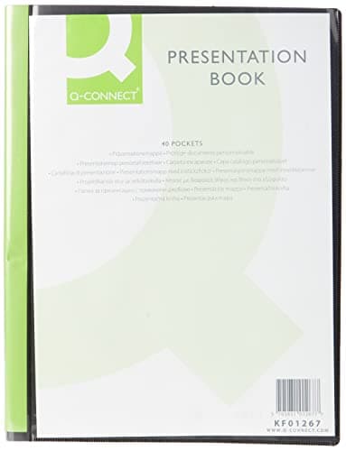 Image of Q-Connect A4 40-Pocket Presentation Display Book - Black