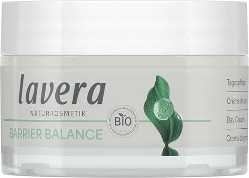 Image of lavera Barrier Balance Day Cream - Alcohol Free Cream - No Perfume - Moisturising & Regenerating - Strengthens Skin Barrier - Prebiotics - Vegan - Natural Cosmetics - 50 ml