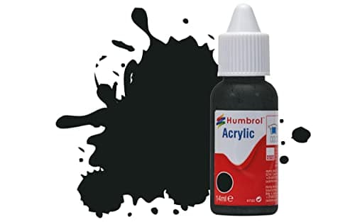Image of Humbrol Model Paint - DB0091 No 91 Black Green - Matt (14ml), Acrylic Paints for Models, Plastic, Metal, Wood, Glass, Ceramics and More, Acrylic Touch Up Coat - Hobby Bottle for Craft Kits