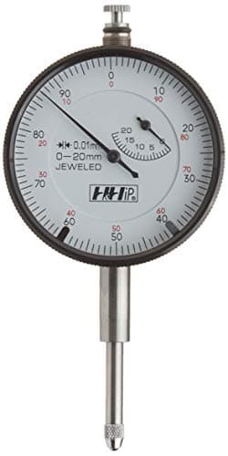 Image of Pro Series by HHIP 4400-0019 Metric Dial Indicator, 01 mm Graduation, 0-100 Reading, 8 mm Stem, 0-20 mm