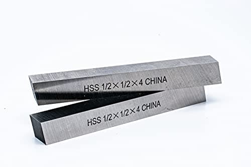 Image of CNC Lathe HSS Square Cutting Tool Bits Bar 2 Piece Set, 1/2x1/2x4"