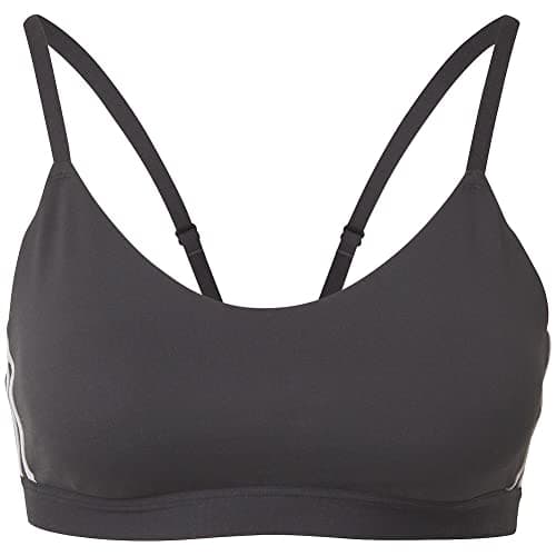 Image of adidas womens All Me 3-stripes Bra, Black/White, M