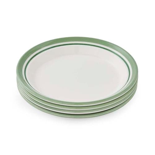 Image of Portmeirion Potter's Stripe Set of 4 Side Plates, Green