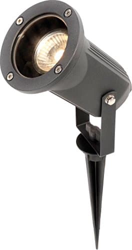 Image of Knightsbridge IP54 Directional Garden Spike/Wall Spotlight, Aluminium, GU10, 50 W, Black