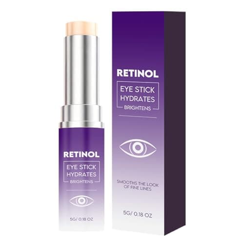 Image of Retinol Eye Cream Stick - Hydrating Under Eye Balm for Fine Lines, Dark Circles & Puffiness - Cooling Eye Treatment Stick for Smoother Brighter Looking Skin - Lightweight Daily Eye Care