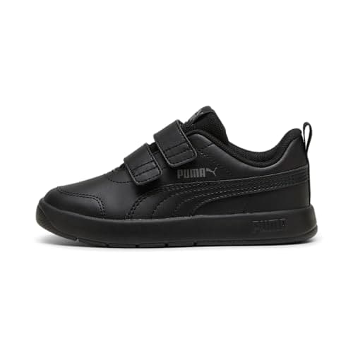 Image of PUMA Unisex Kids Courtflex V3 V Ps Sneaker, Puma Black Puma Black Cast Iron, 12 UK