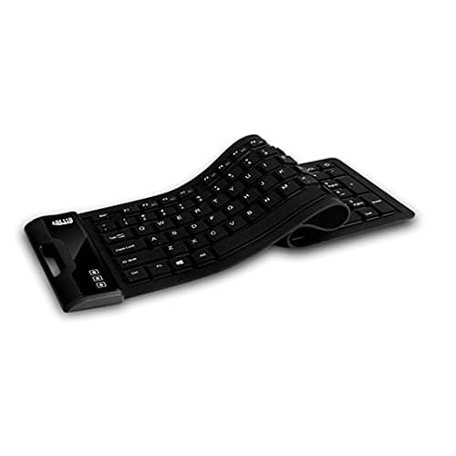 Image of Adesso Wired Waterproof Flex Keyboard, Black AKB-212UB