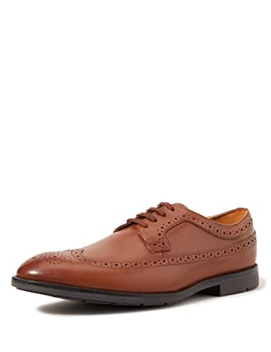 Image of Clarks Ronnie Limit Mens British Tan Lea, 8