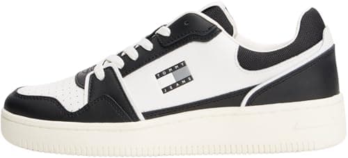 Image of Tommy Jeans Men’s Retro Basket Low Top Cupsole Trainers, Black (Black), 9