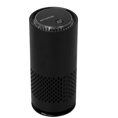 Image of FYY Small HEPA Air Purifier-USB Powered Car Air Cleaner, Odor Freshener With Color Light, Travel Smoke Remover for Smokers, Suit for Bedroom, Home, Office-Black (No Battery)