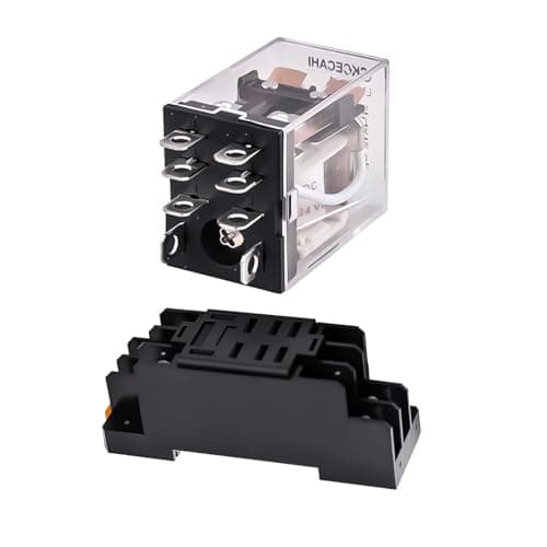 Image of 12V AC/DC Coil Power Relay LY2NJ DPDT 8 Pin HH62P JQX-13F With Socket Base - Premium and Reliable (12V DC 8 Pin)